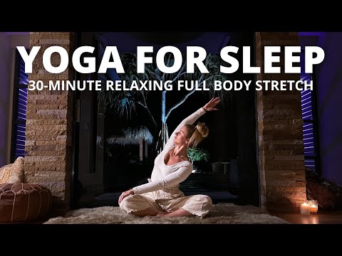 YOGA ZUM SCHLAFEN || 30 Minuten entspannende Ganzkörperdehnung für den besten Schlaf. Ashley Freeman