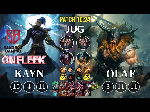 SB OnFleek Kayn vs Olaf Jungle - KR Patch 10.24