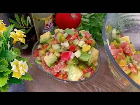 💥🥗 "Cómo hacer ensalada de aguacate y pimientos en 5 minutos" 🥑