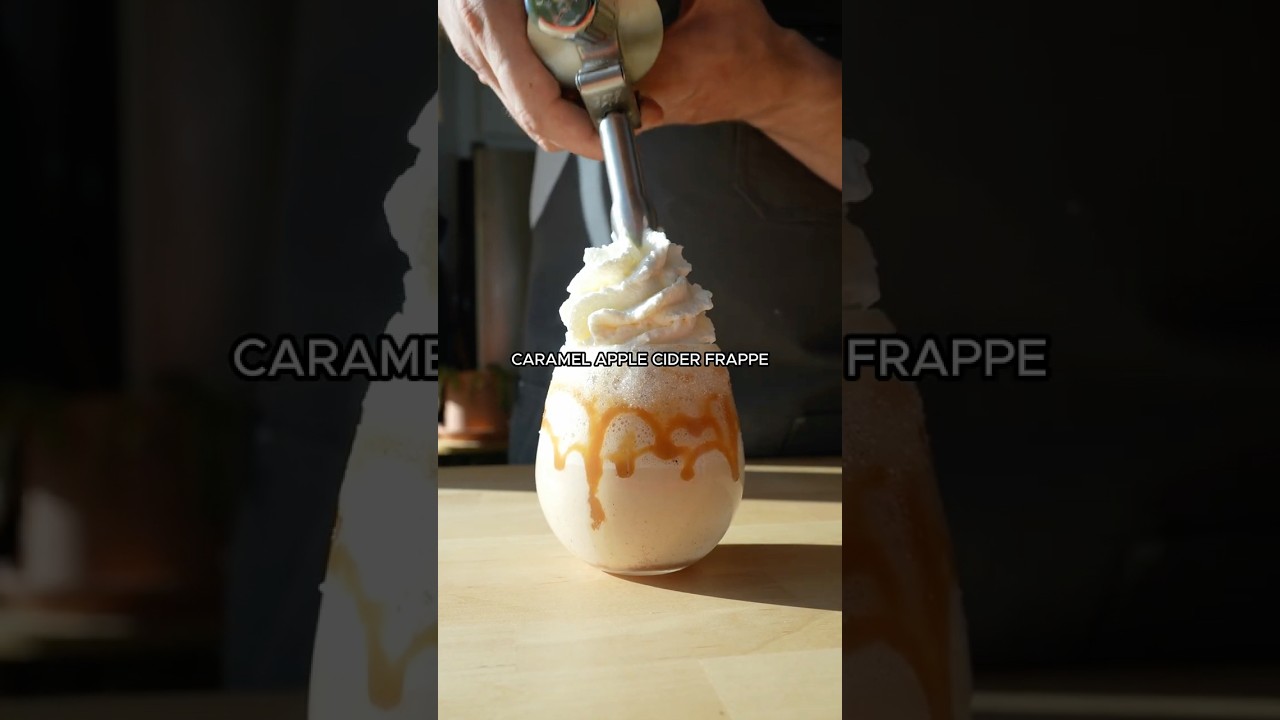Caramel Apple Cider Frappe 🍎☕️