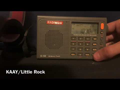 AM Nighttime Bandscan on the Radiwow R-108