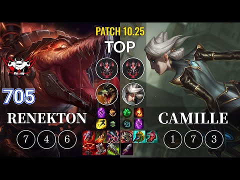 JDG 705 Renekton vs Camille Top - KR Patch 10.25