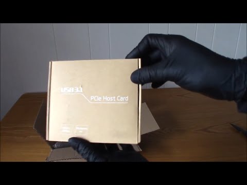 Unboxing PCI-E  Express 4X to USB 3.1  2 Type C Ports 10 GBPS Expansion Card Asmedia Chipset