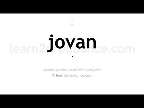 How to pronounce Jovan | English pronunciation