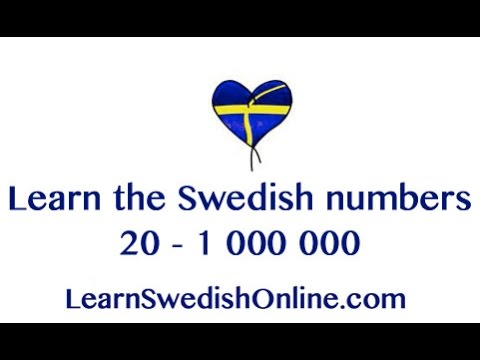 Learn Swedish Numbers 20-1 million