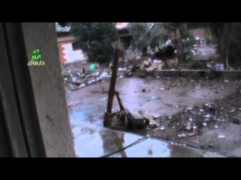 استهداف معاقل النظام في مدفعية الجبل بصاروح محلي الصنع من قبل لواء الخضراء في دير الزور