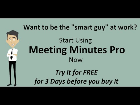 Meeting Minutes Pro video