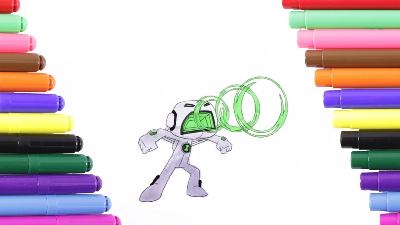 Ben 10 Echo Echo Coloring Page for Kids, Coloring Book