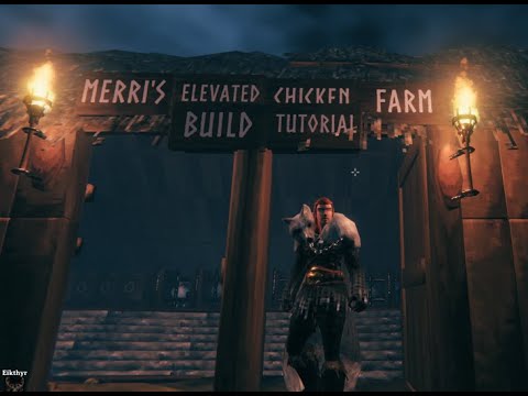S1EP19 Building an elevated Chicken Farm in Valheim Mistlands