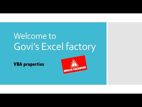 how to protect VBA code and VBA project properties