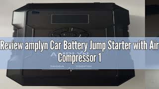 Review amplyn Car Battery Jump Starter with Air Compressor 160PSI,5000A 60W Portable Jump Starter Ba