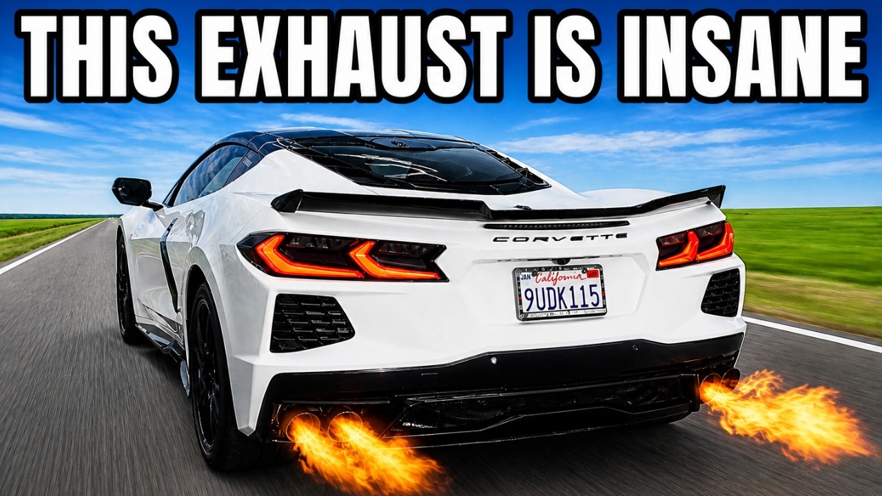 C8 Yonristic Exhaust Install & High Pitch Exhaust Sound!