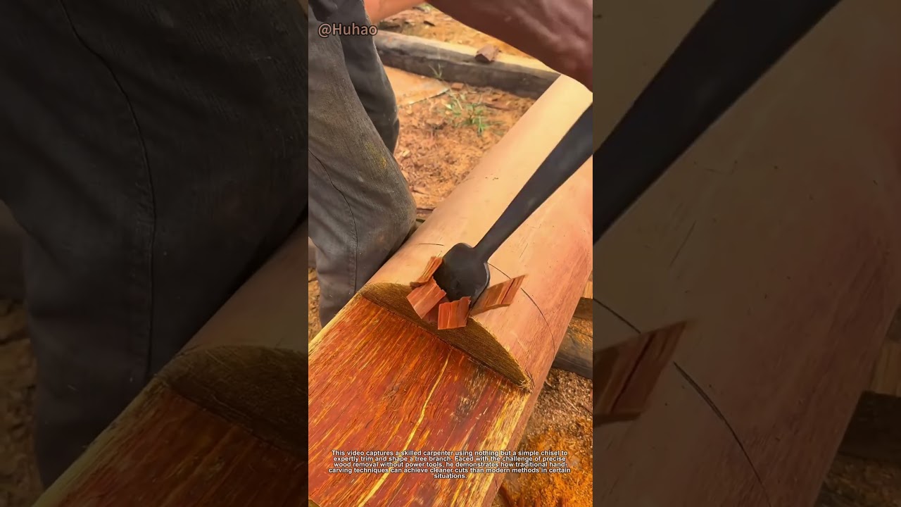 "Ancient Wood Carving Technique Still Works Perfectly! | Traditional Carpentry Skills"