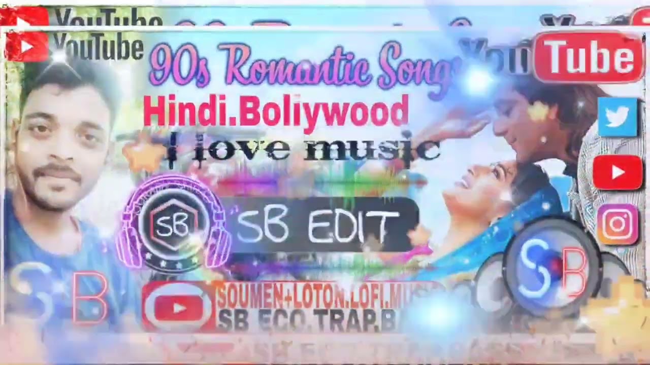 90s Romantic Songs Hindi Bollywood Love 13 Gane🎧LoFi Music Remix💕(Soumen+Loton)🎶SB EcoTrap Bass🎵LSB🩷