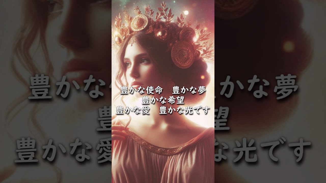 女神アバンダンティアから７つの豊かさを受けとる #誘導瞑想 #shorts