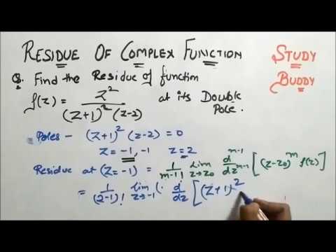 Residue of a Complex Function II Complex Function Residue of Pole  II Complex Analysis Video