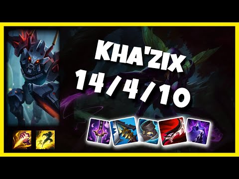 Kha'Zix vs Kayn EU Challenger JUNGLE (14/4/10) Gameplay Replay - Patch 10.24