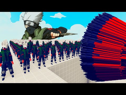 100x KAKASHI HATAKE + 1x GIANT vs 3 EVERY GOD - Totally Accurate Battle Simulator TABS