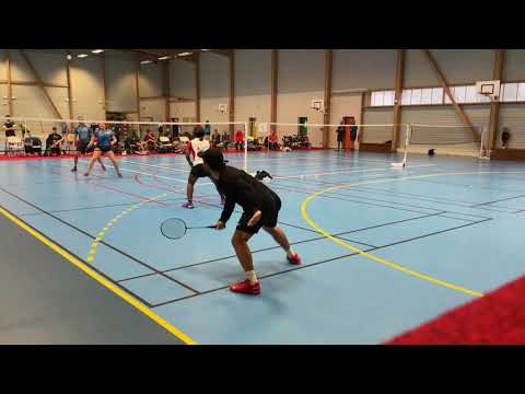 Double mixte badminton (premier tournoi de ma vie)