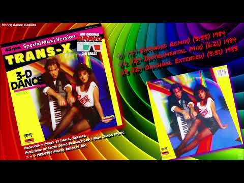 TRANS-X ✨👓 "3-D DANCE" 1983 (X3 REMIXES) 1984 Hi-NRG Italo Electro Disco Synth Pop 12'' Dance 80s