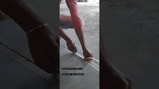 Concrete Groove filling with backer rod and polysulphide sealant, How to fill chemical