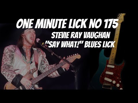 One Minute Lick No. 175 Stevie Ray Vaughan "Say What!" Blues Lick