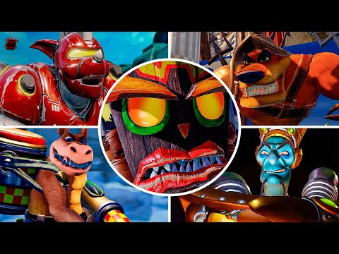 Crash 3: Warped Remake - All Bosses (No Damage) Ending + Secret | 4K 60FPS