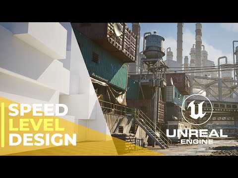 UE5 Speed Level Design - Industrial Environment #unrealengine #tutorial  #gamedev