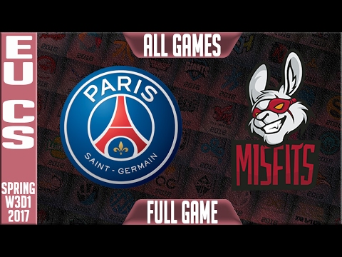 PSG vs Misfits Academy All Games - EUCS Week 3 Spring 2017 - PSG vs MFA All Games