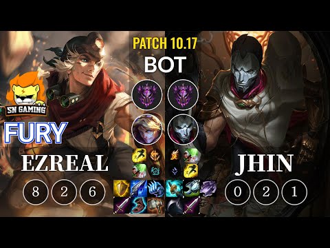 SN Fury Ezreal vs Jhin Bot - KR Patch 10.17
