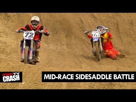 CRASH: Mid-Race Sidesaddle Battle (MXPTV)