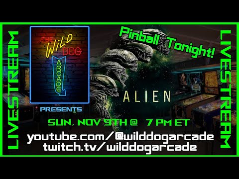 In space, no one can hear you scream.  Alien pinball Sun, Nov 9th, @ 7 pm ET
