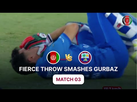 Chaos Moment! Fierce Throw Smashes Gurbaz 🚨  | AFG vs WI 2026 | 3rd T20I | Dubai | ACB | 321J