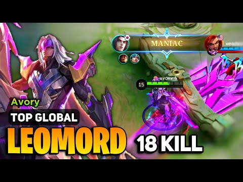 MANIAC! Leomord Best Build 2023 [ Leomord Gameplay Top Global ] By Avory - Mobile Legends