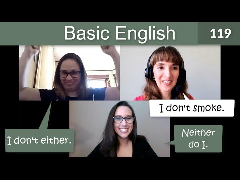 Lesson 119 👩‍🏫 Basic English with Jennifer - So do I. Neither do I. TOO/EITHER