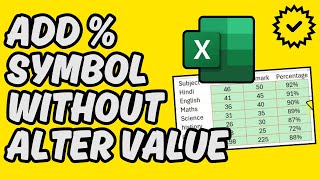 Download the video "[Easy Guide] Add Percentage Symbol in Excel Without Altering Values"