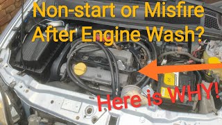 Engine Misfire or Nonstart after engine wash