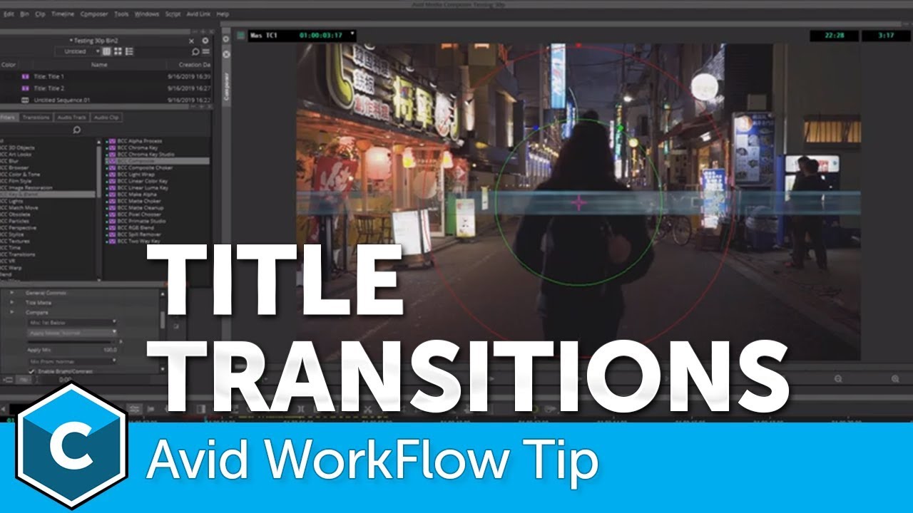 Workflow Tips for Title Transitions in Avid