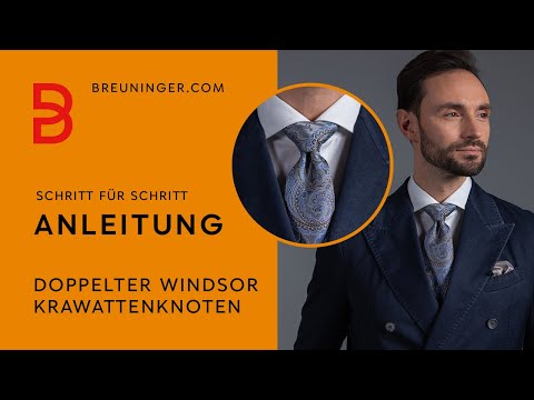 Krawatte binden: Doppelter Windsor Krawattenknoten für Anfänger [POV]