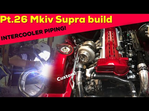 Pt.26 MKIV Toyota Supra Build! | Custom Intercooler piping | Tial BOV / Vibrant HD clamps