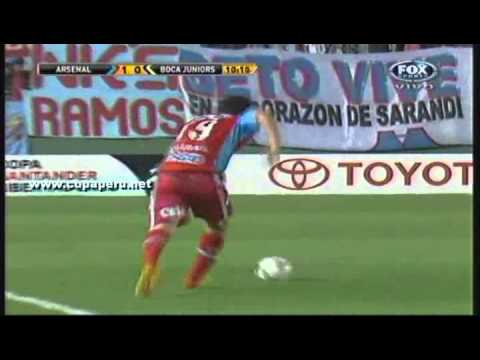 Auto gol de Clemente Rodríguez - Boca vs Arsenal - Copa Libertadores