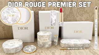 Dior Rouge Premier: Dior Mirror, Dior Ceramic Lipstick, Dior Lip Brush Toile De Jouy