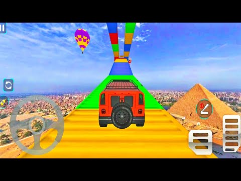 Jeep Car Stunt Top Sky Racing Game - Level 91 - Jeep Short Adventure Stunt Driving - Jeep Car Game