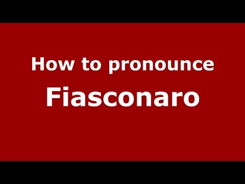How to pronounce Fiasconaro (Italian/Italy)  - PronounceNames.com