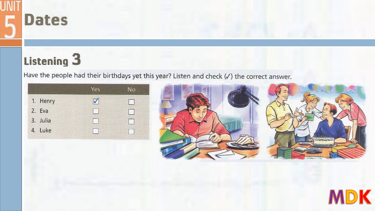 Tactics for Listening Third Edition Basic Unit 5 Dates