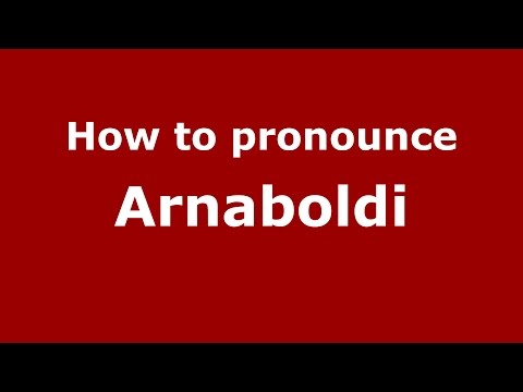 How to pronounce Arnaboldi