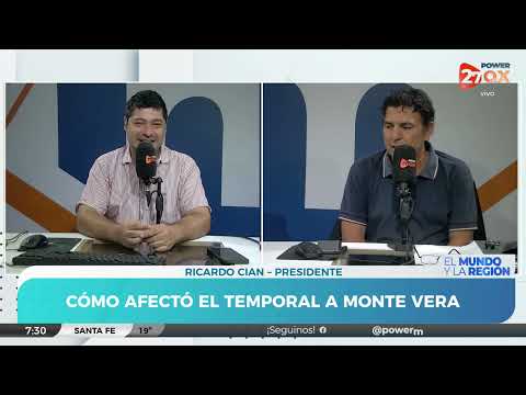 Secuelas del temporal en Monte Vera | Temas sesionados en el Concejo: Ricardo Cian - Presidente