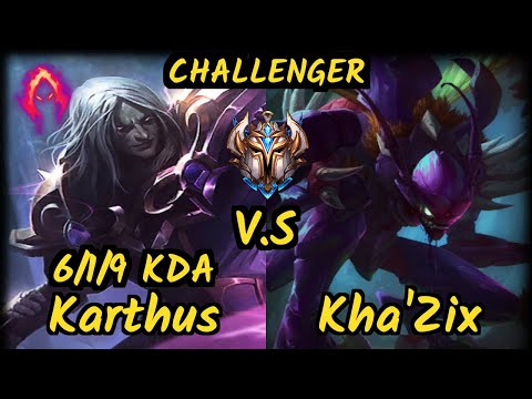 S04 Memento (KARTHUS) vs KHA'ZIX - 6/1/9 KDA JUNGLE CHALLENGER GAMEPLAY - EUW v9.7