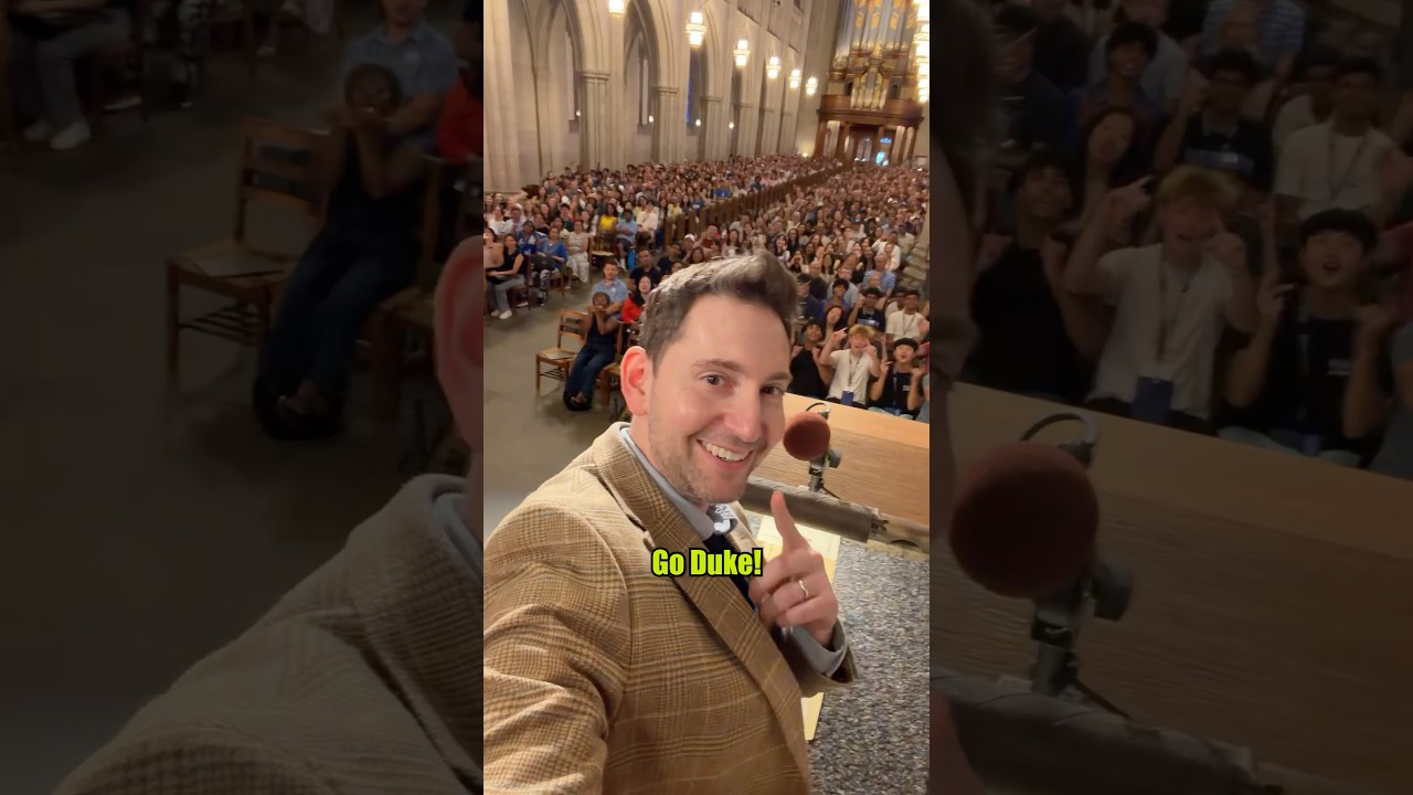 When the university asks you to speak to all the newly admitted students… 💙😈