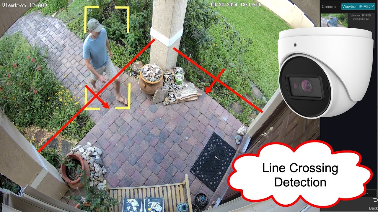 Line crossing detection human detection Viewtron AI cameras